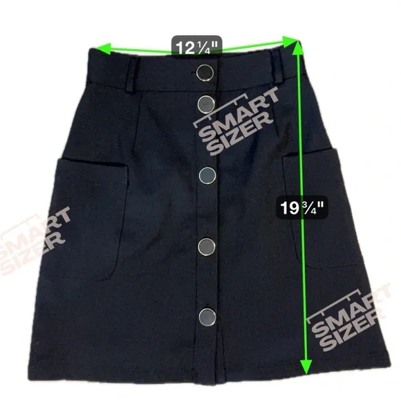 Sezane Charcoal Button-Front Mini Skirt - Picture 8 of 9